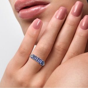 Tanzanite Diamond 5 Stone Ring